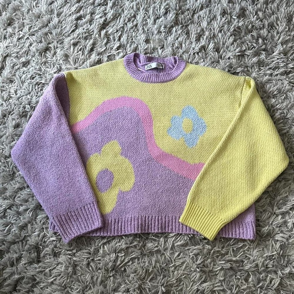 Women's Purple and Yellow Sweatshirt
